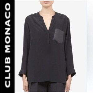 Club Monaco Black Blouse Long Sleeve